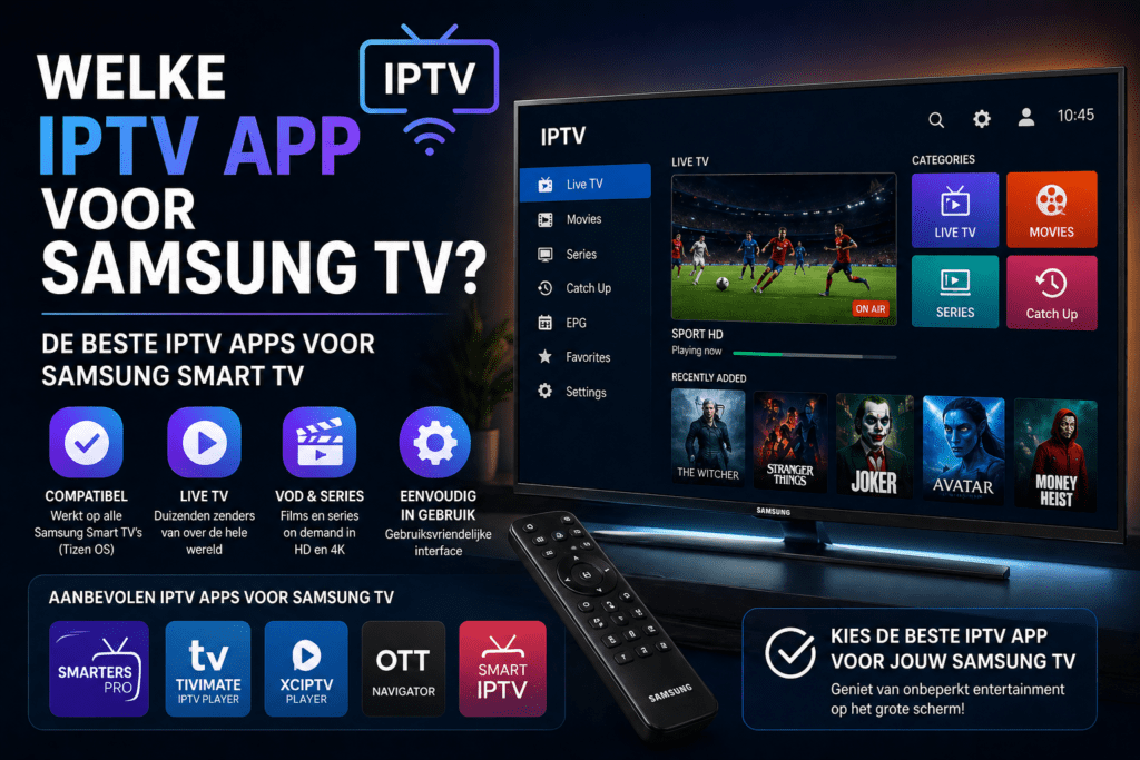 Welke IPTV app voor Samsung TV? Best opties & complete gids (2026)